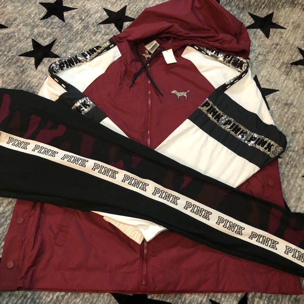 Bling Full-Zip Anorak & Camo High Waist Legging